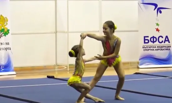Beautiful Gymnastics Floor Routine: Dimyana Stoyanova & Teodora Dragomanova