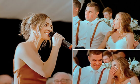 Best Friend Surprises Bride and Groom With Secretly Written Song, and Their Reaction Is Priceless