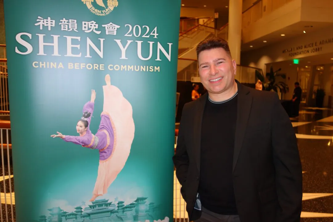 Serguei Mata enjoyed Shen Yun's evening performance at the Adrienne Arsht Center for the Performing Arts on Feb. 23, 2024. (Lily Yu/The Epoch Times)