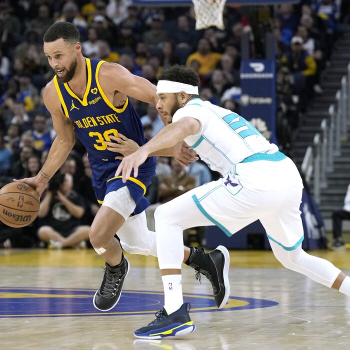 Stephen Curry, Warriors outdistance short-handed Lakers