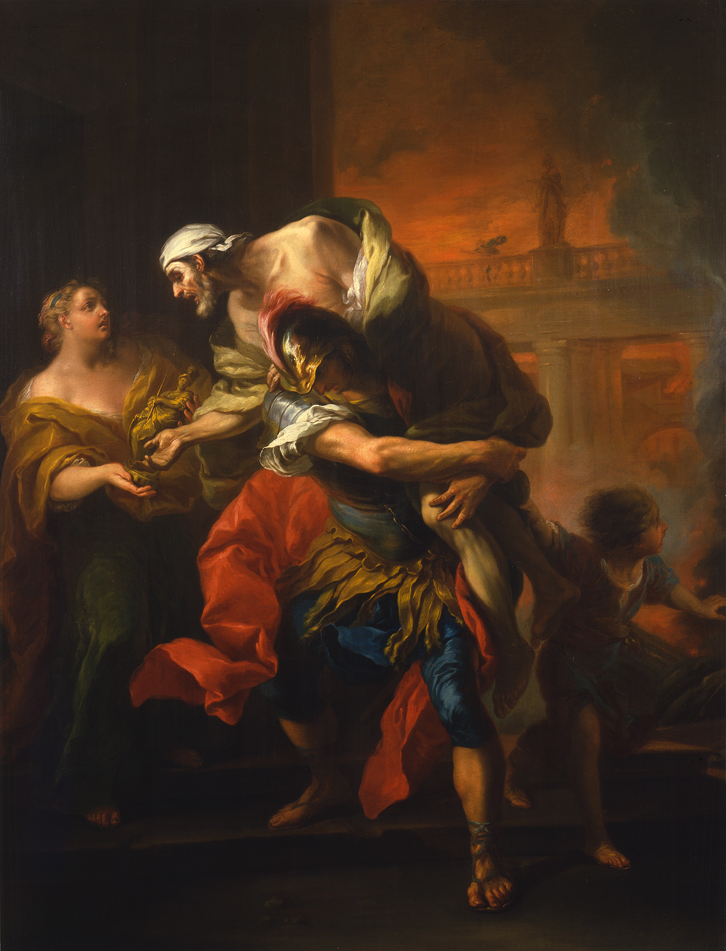 Aeneas Rescuing his Father from the Fire at Troy