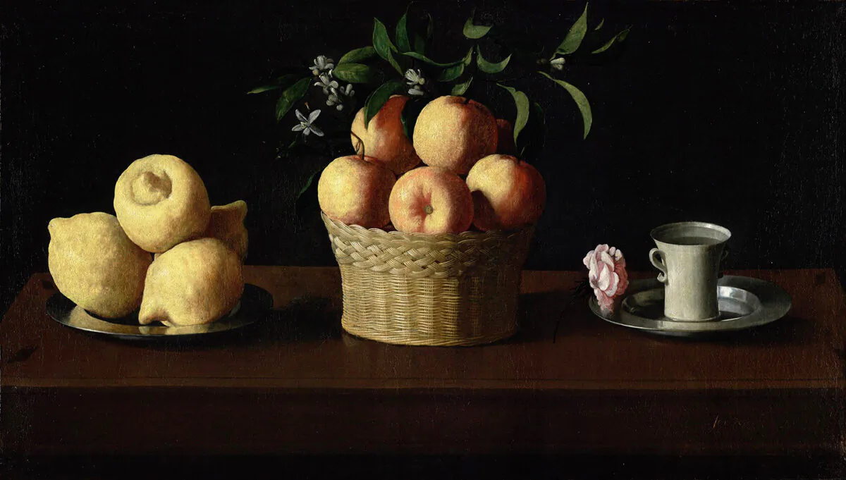 “Still Life With Lemons, Oranges and a Rose,” 1633, by Francisco de Zurbarán. Norton Simon Museum, Pasadena, Calif. (Public Domain)