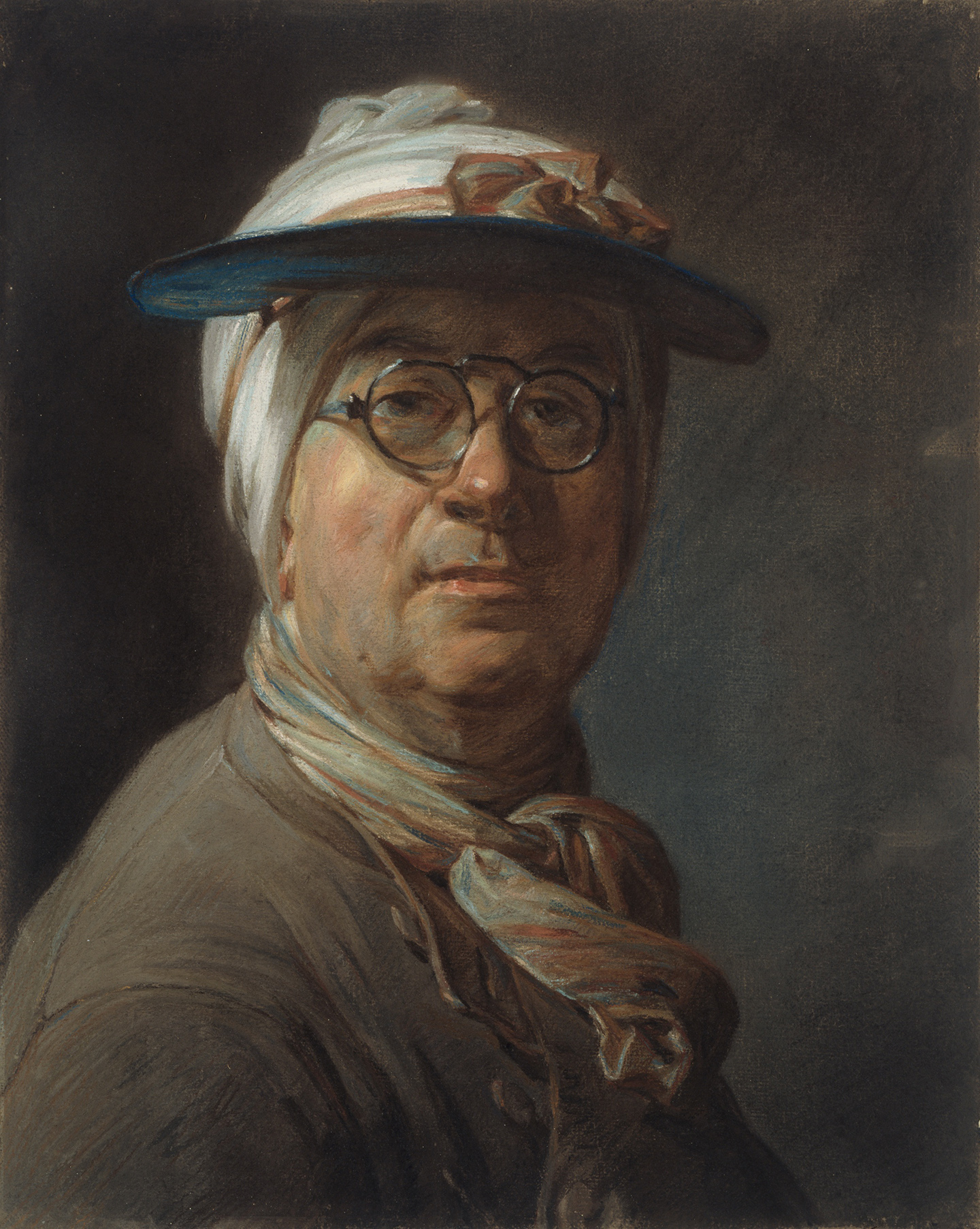 Chardin Self Portrait Wearing Glasses