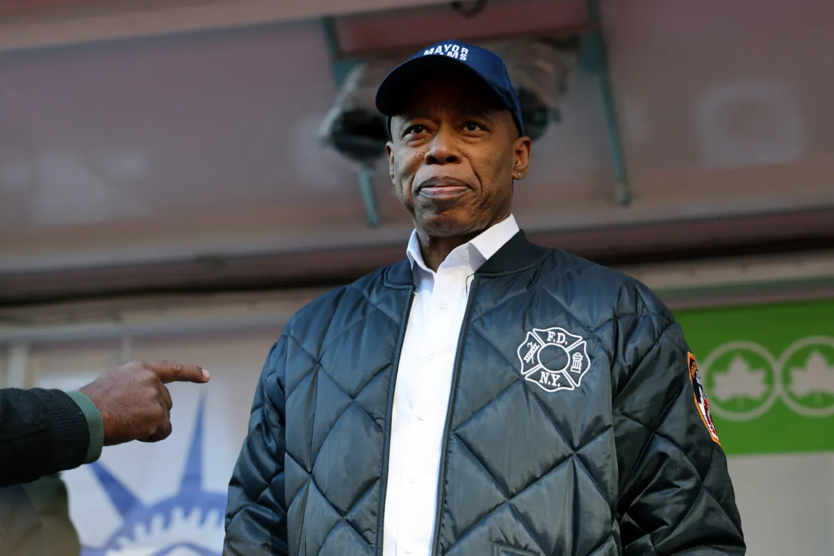 New York Mayor Eric Adams participates in the annual Veterans Day Parade in New York City on Nov. 11, 2023. (Spencer Platt/Getty Images)