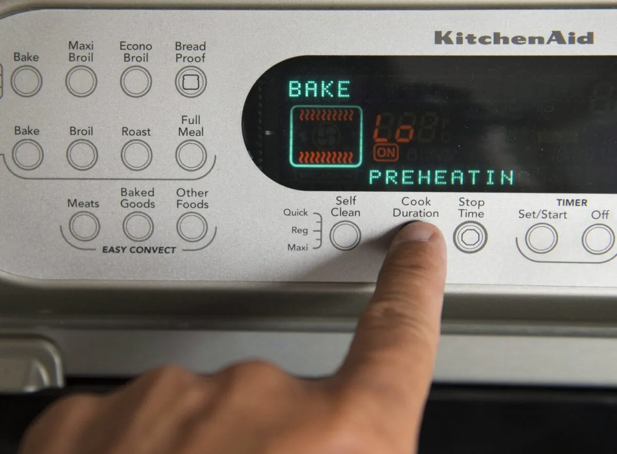 Cooking times are set on an appliance in Montreal on June 27, 2012. (The Canadian Press/Ryan Remiorz)
