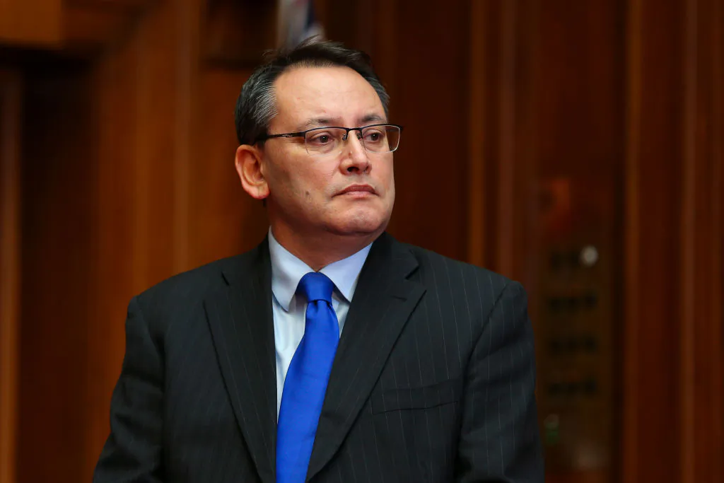 National MP Shane Reti looks on during a press conference at Parliament in Wellington, New Zealand, on Aug. 12, 2020. (Hagen Hopkins/Getty Images)