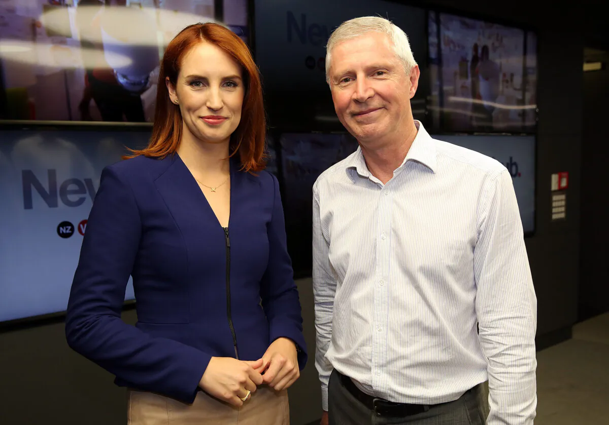 Samanatha Hayes and Mark Jennings present Newshub which has been canned by Warner Bros. Discovery with the potential loss of 2,300 jobs. (Michael Bradley/Getty Images)