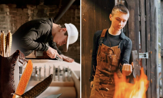 15-Year-Old Homeschooled Boy Showcases Incredible Talent in Woodworking, Bladesmithing, and Leatherworking (VIDEO)