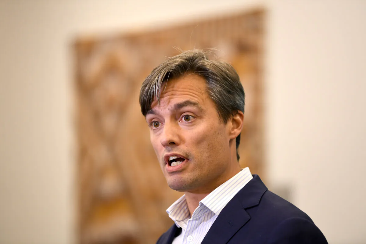 Deputy Chief Medical Officer Dr Nick Coatsworth speaks to the media during a press conference at the Australian Department of Health in Canberra, Monday, April 20, 2020. (AAP Image/Lukas Coch)