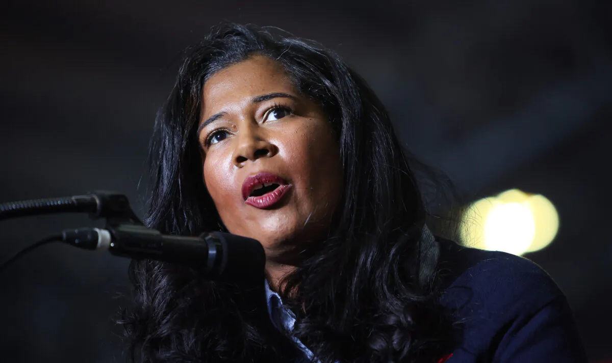 Kristina Karamo speaks at a rally hosted by former President Donald Trump near Washington, Mich., on April 2, 2022. (Scott Olson/Getty Images)