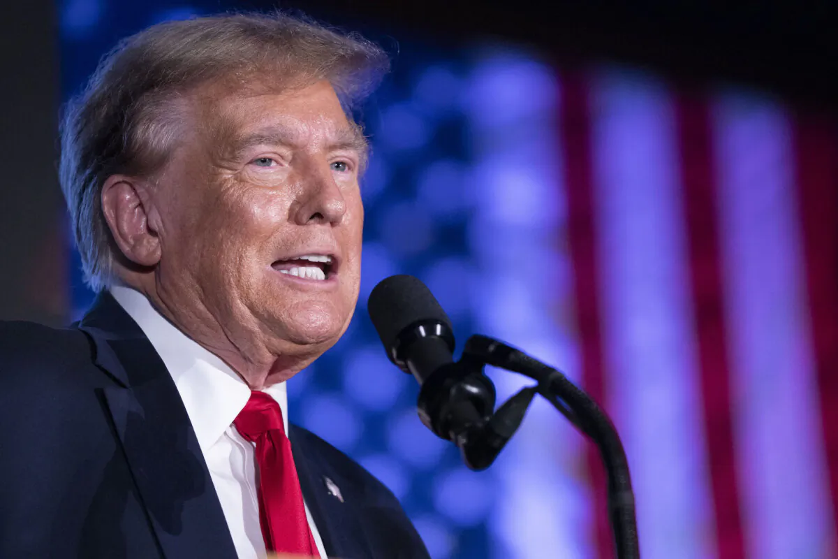 Former President Donald Trump speaks during the Black Conservative Federation Gala in Columbia, S.C., on Feb. 23, 2024. (Sean Rayford/Getty Images)