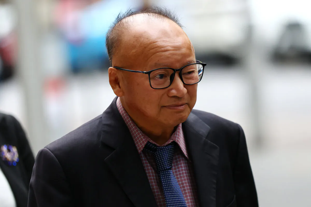 Di Sanh Duong arrives at the County Court of Victoria in Melbourne, Australia on Feb. 29, 2024. (AAP Image/Con Chronis)