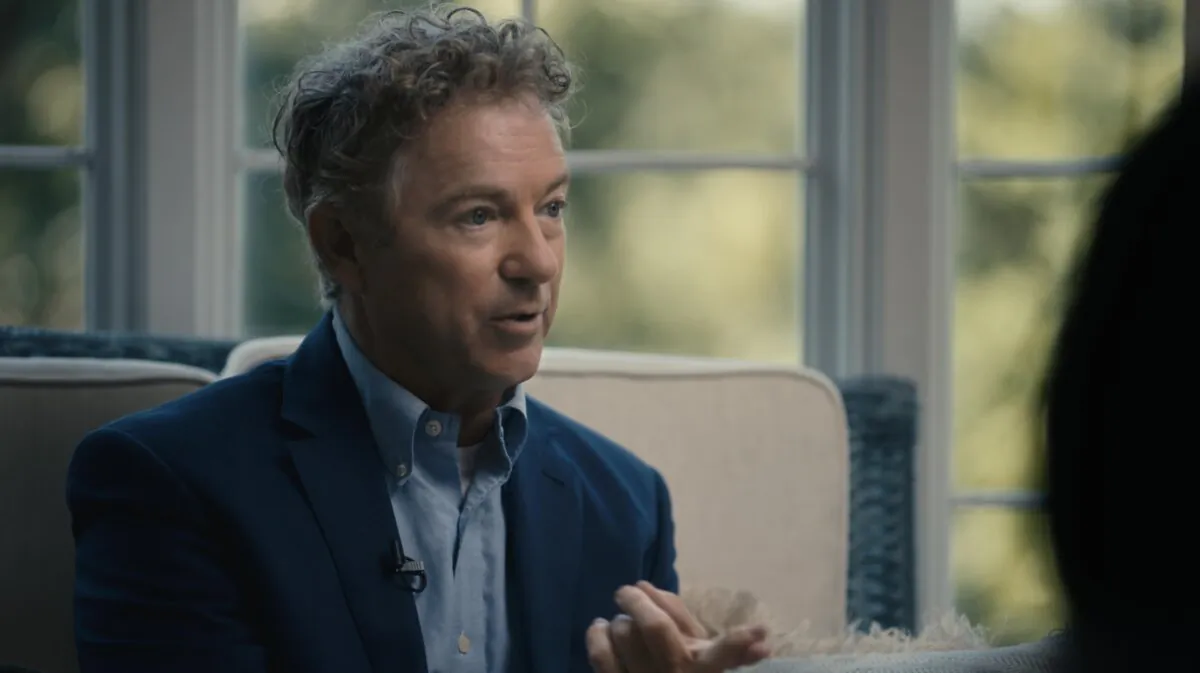 Sen. Rand Paul speaks to Robby and Landon Starbuck on the corrupting effects of social media on children. (Starbuck Studios)