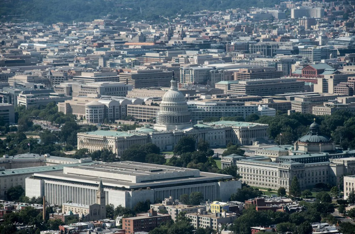 An aerial view of the U.S. Capitol in Washington, D.C., on Sept. 12, 2014. (Nicholas Kamm/AFP via Getty Images)