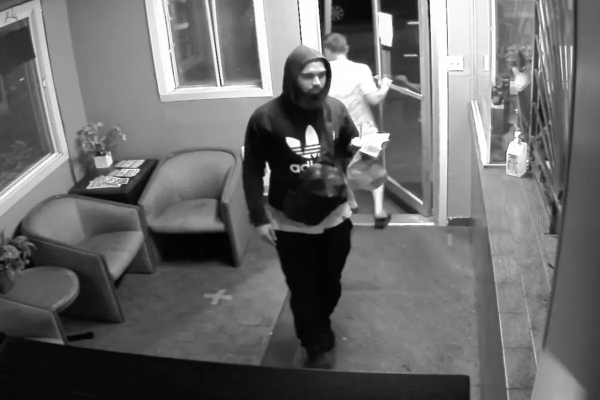 Abdulla Shaikh is seen in a capture taken from surveillance video at a Montreal motel submitted into evidence at a coroner's inquiry being heard in Montreal. (The Canadian Press/HO-Quebec coroner's office)