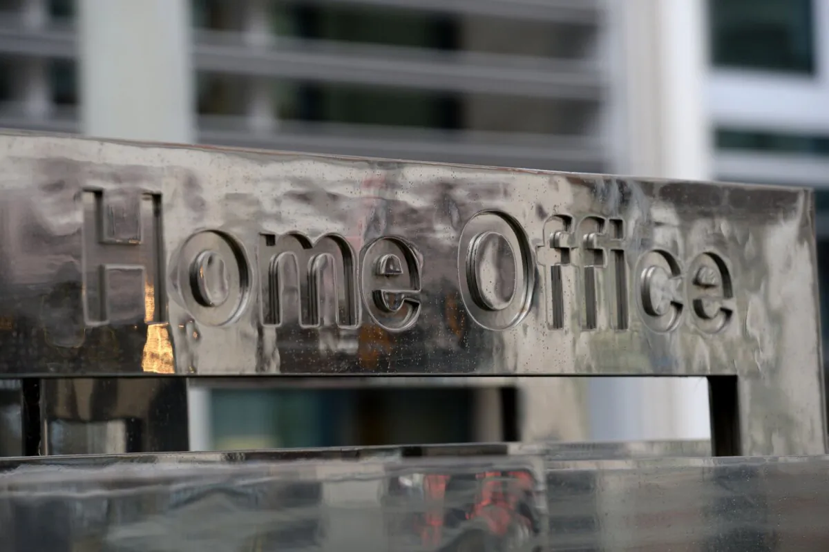 Undated photo of signage for the Home Office in London. (Kirsty O’Connor/PA)