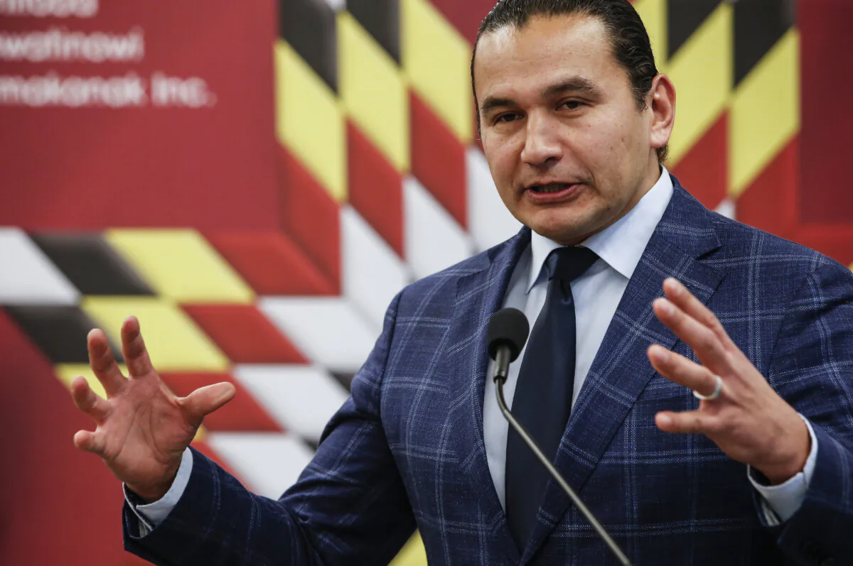 Manitoba Premier Wab Kinew speaks at an event in Winnipeg, Jan. 18, 2024. (THE CANADIAN PRESS/John Woods)