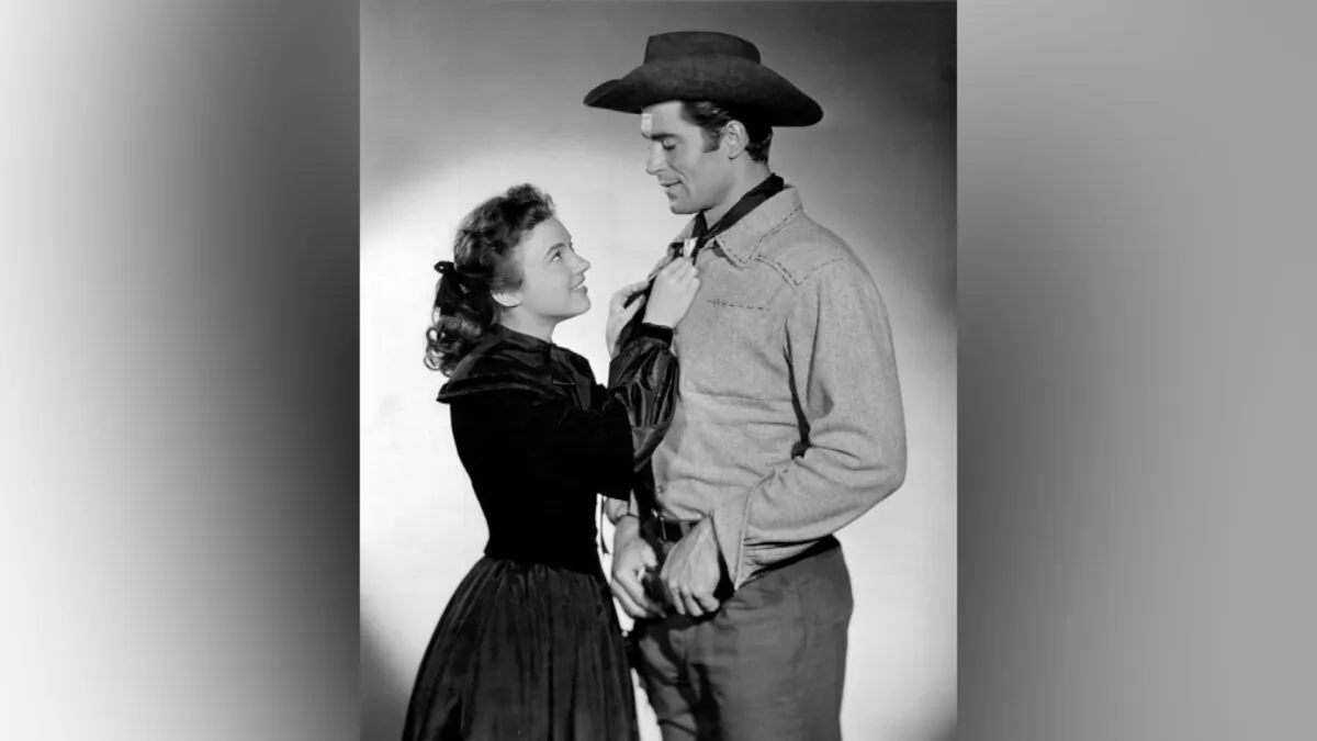 Anne Whitfield as a guest star with Clint Walker in "Cheyenne." (Warner Bros.)