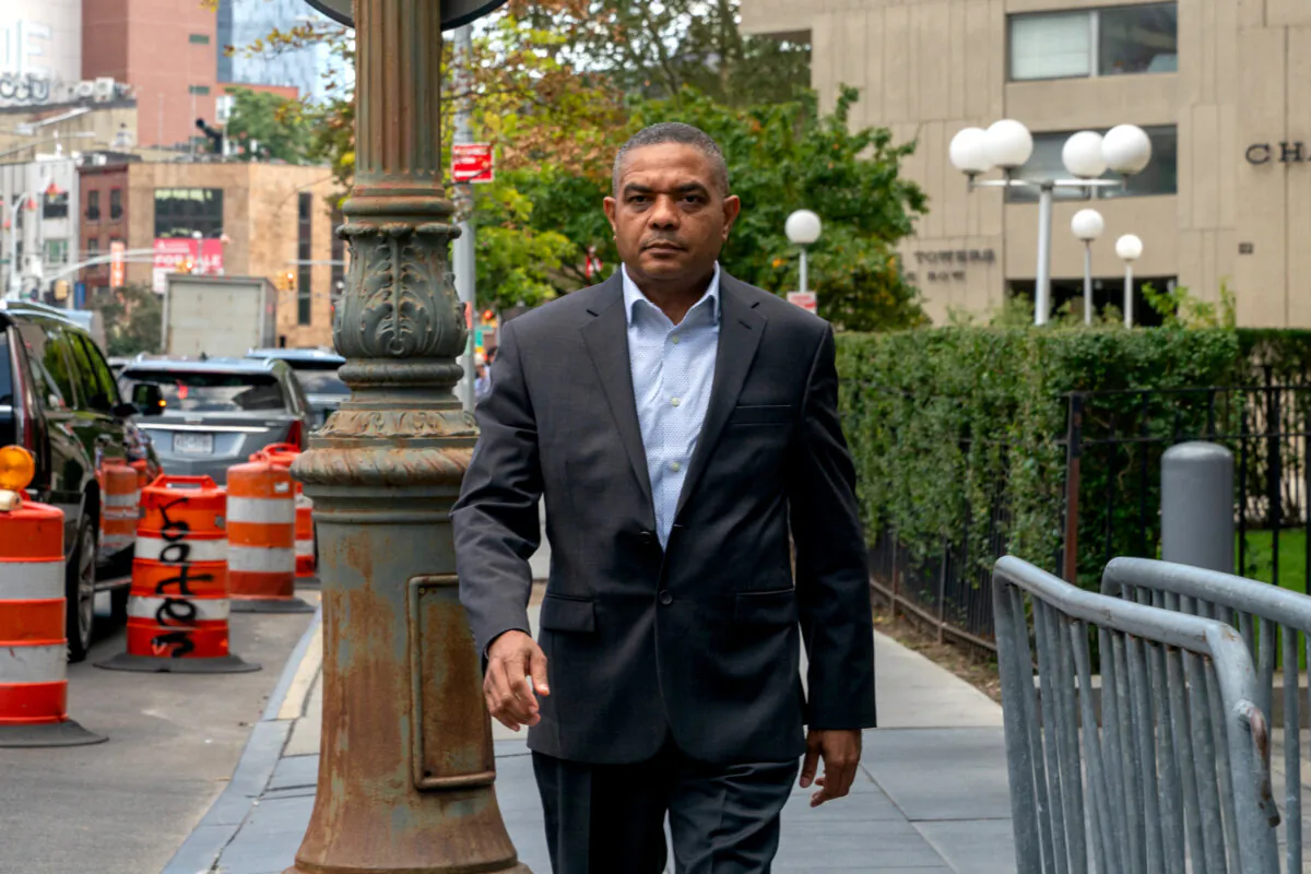 New Jersey businessman Jose Uribe arrives at Manhattan court after being indicted on bribery charges in conjunction with Sen. Bob Menendez (D-N.J.) and his wife Nadine Menendez in New York on Oct. 2, 2023. (David Dee Delgado/Getty Images)
