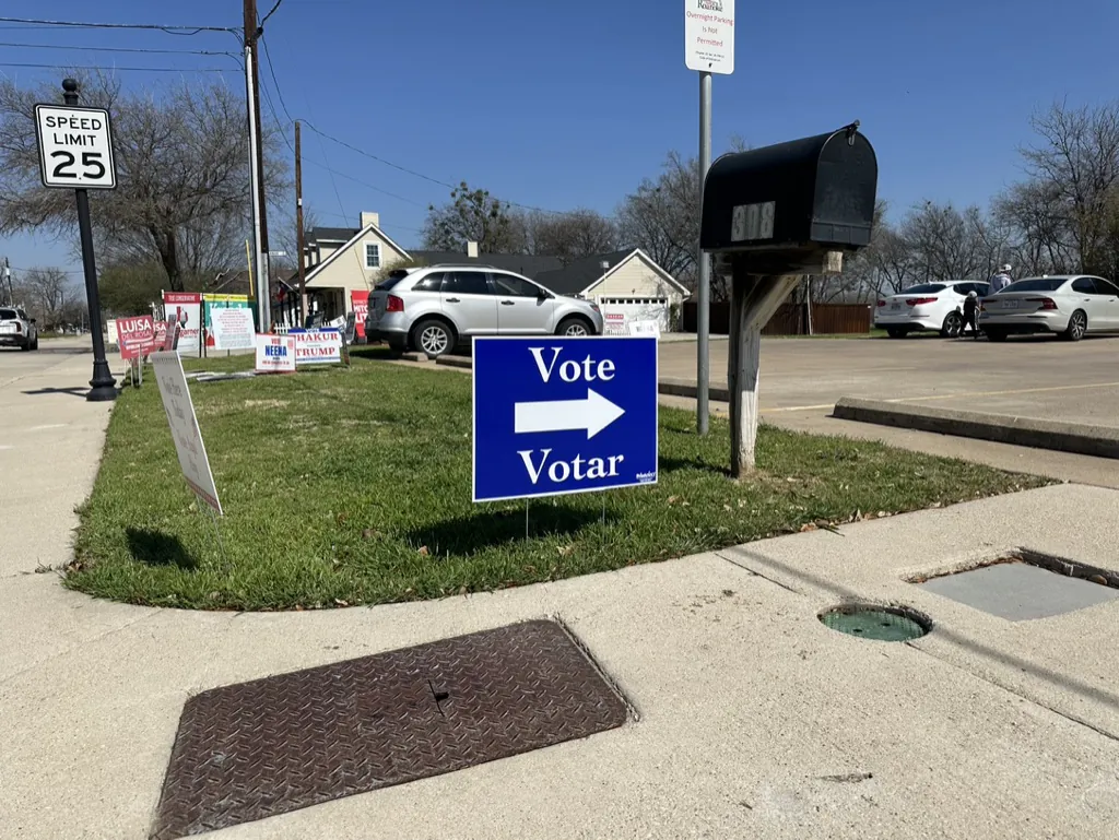 A polling location in Roanoke, Texas, on March 1, 2024. (Jana J. Pruet/TheEpoch Times)