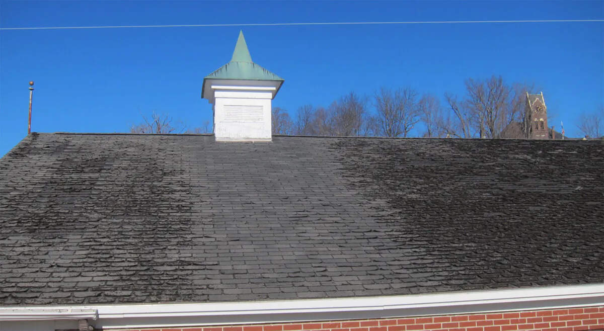 What would you say about a roofer who looked at this photo and denied that copper ions washing off the cupola roof extend the life of asphalt shingles? Would you trust or hire them? (Tim Carter/Tribune Content Agency/TNS)