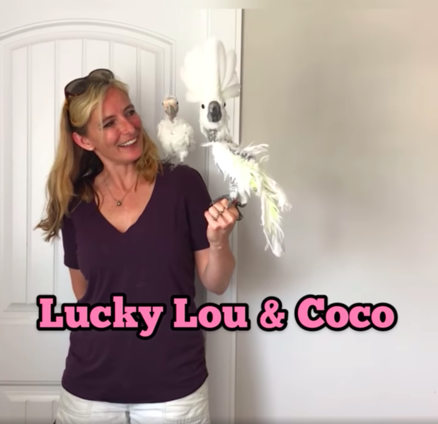 Mrs. Morrison with Coco and Lucky Lou.