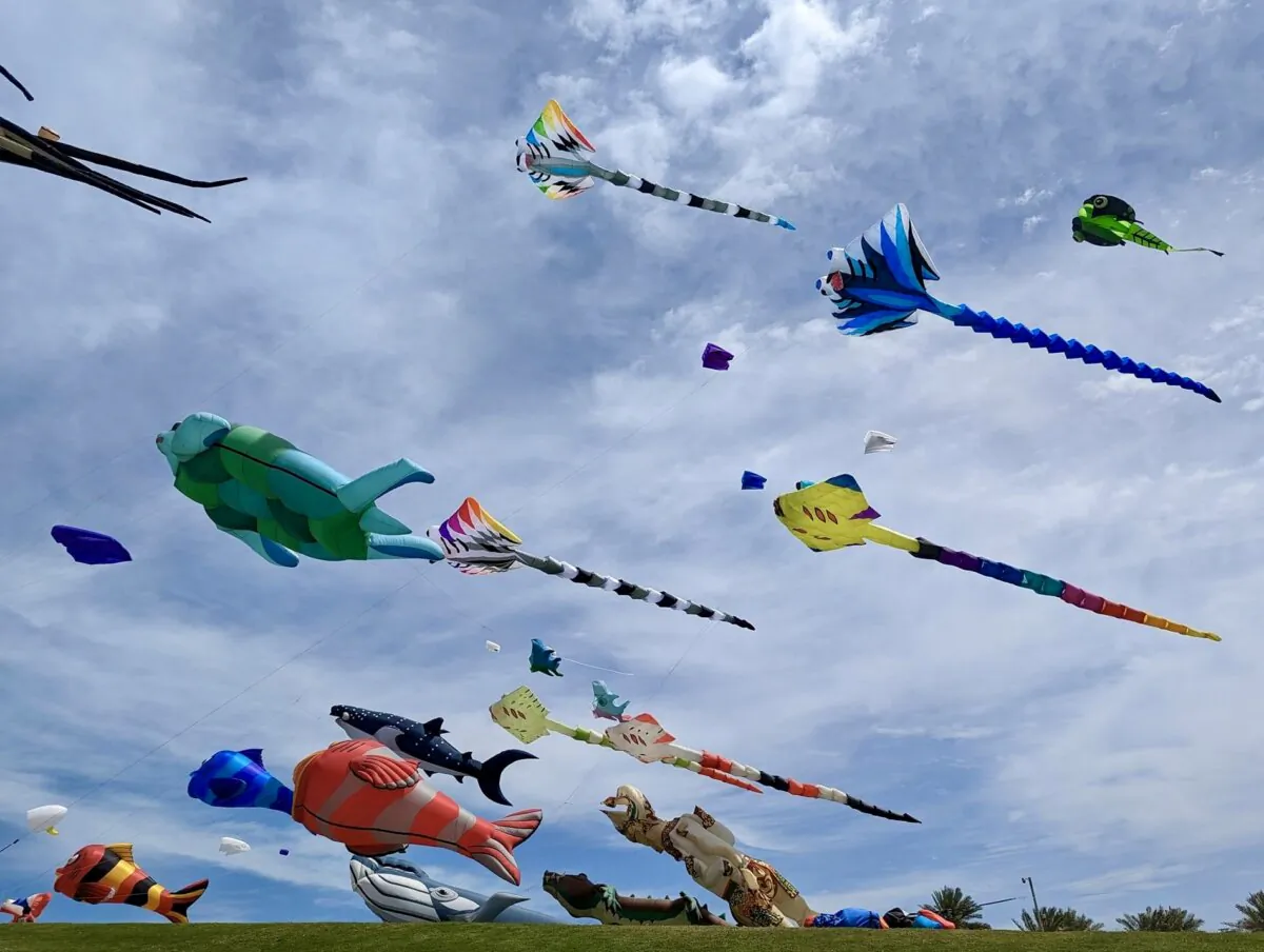 Large aquatic-themed kites. (Courtesy of Tony Jetland)