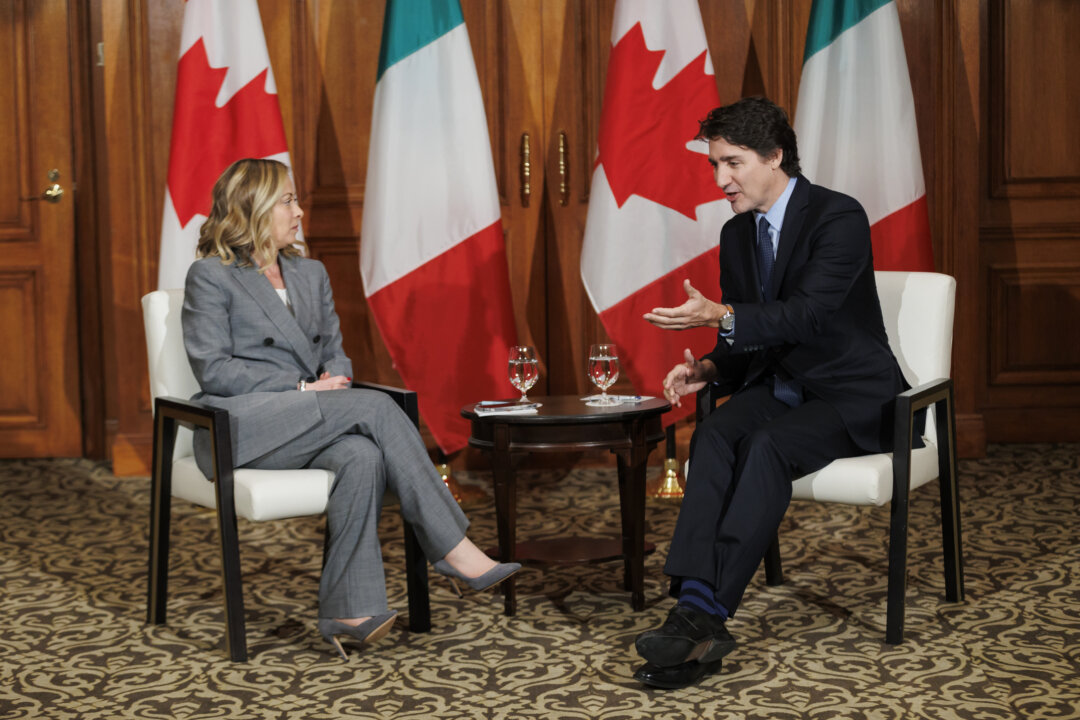 Trudeau, Meloni Agree on ‘Roadmap’ for Cooperation; Reception for Italian PM Cancelled Due to Pro-Palestinian Protesters