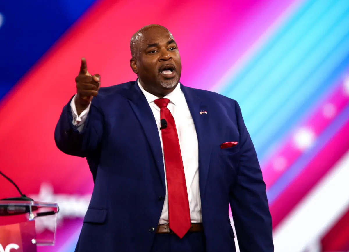 North Carolina Lt. Gov. Mark Robinson,  speaks at the Conservative Political Action Conference in Dallas at the Hilton Anatole on Aug. 6, 2022.  (Bobby Sanchez for The Epoch Times)