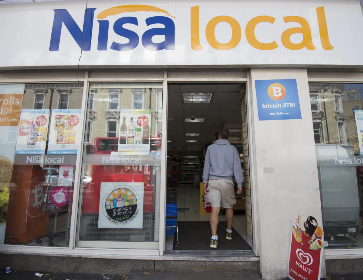 A man enters a convenience store in Scotland on Sep. 1, 2017. (Lauren Hurley/PA Wire)