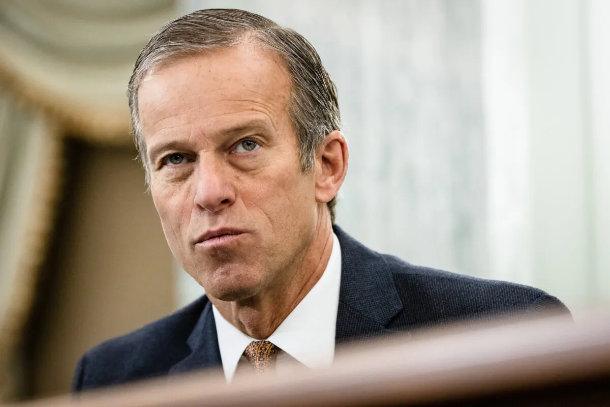 Sen. John Thune (R-S.D.) in Washington during a hearing on Dec. 10, 2020. (Samuel Corum/Getty Images)