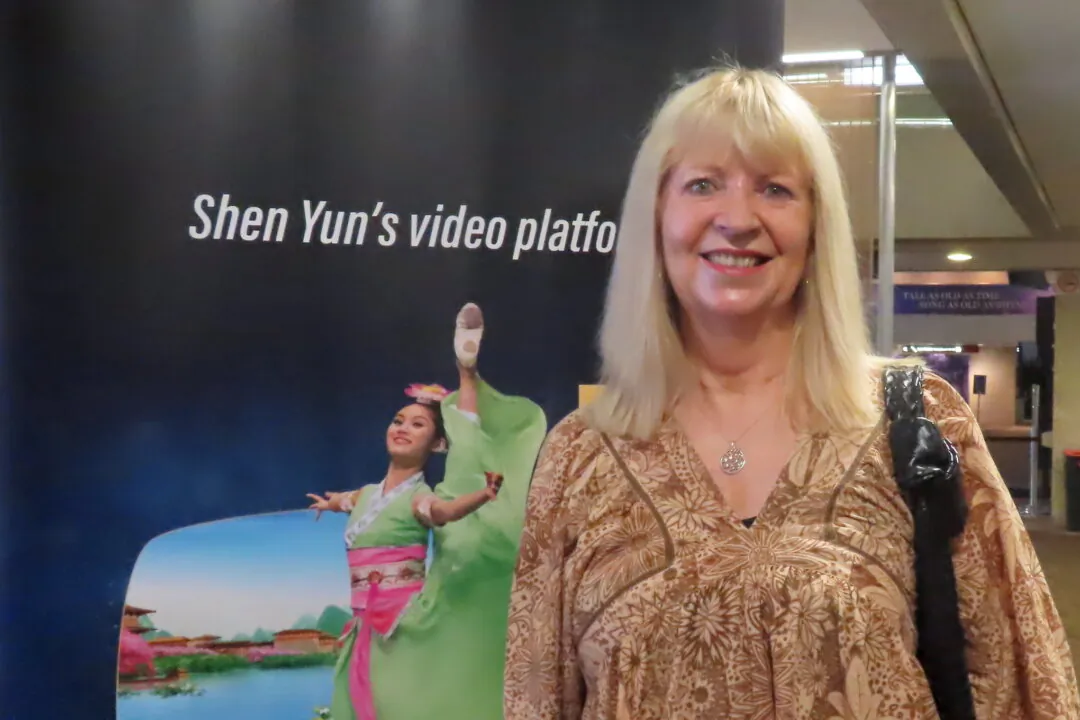 Retired drama teacher Julia Maloney attends Shen Yun Performing Arts at QPAC in Brisbane, Australia, on Feb. 27, 2024. (Rachel Qu/The Epoch Times)