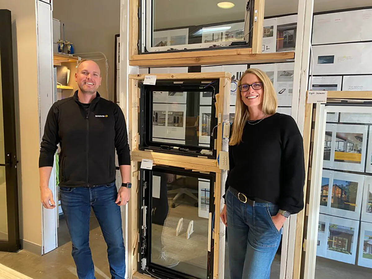 Lindsay Schroeder, Senior Director, Transformation Management Office and Marvin Connected Home, and Jim Flaherty, Director, Digital Product and Engineering. (Patrick Kennedy/Minneapolis Star Tribune/TNS)