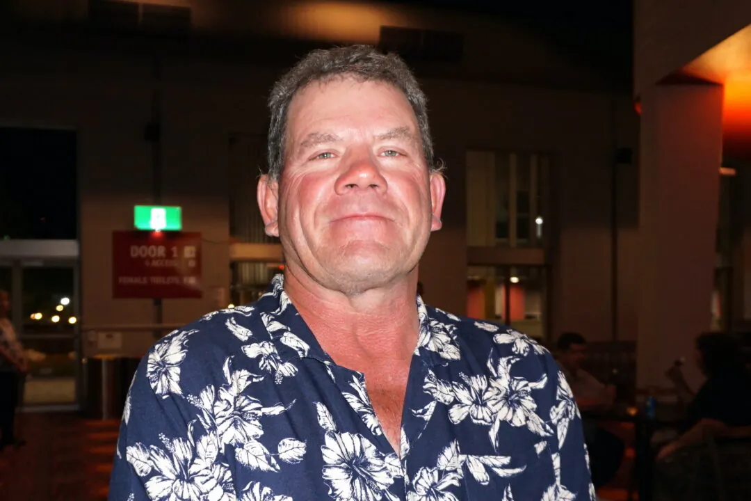 Keith Morgan, chairman of the Daargun Aboriginal Corporation, attended Shen Yun Performing Arts in Canberra, Australia, on March 5, 2024. (Julia Ye/The Epoch Times)