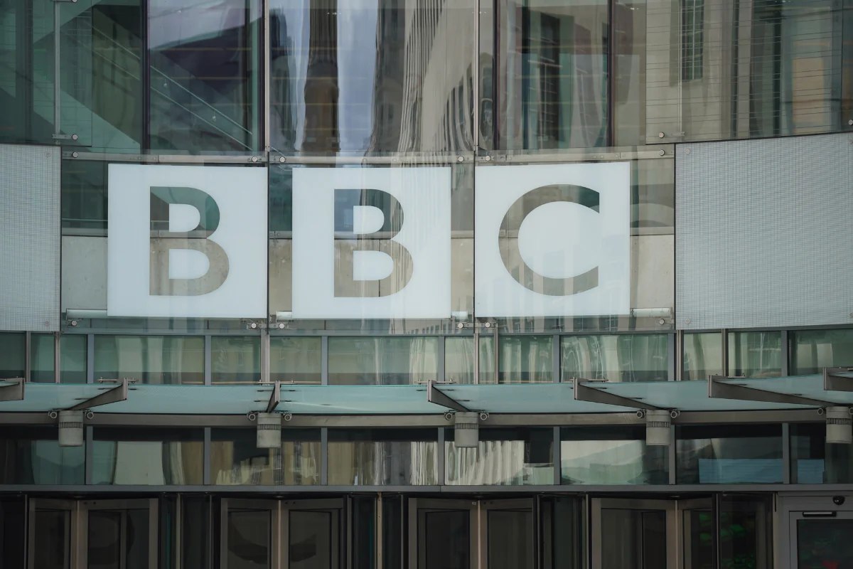 A general view of BBC Broadcasting House, in central London on July 10, 2023. (Lucy North/PA Wire)