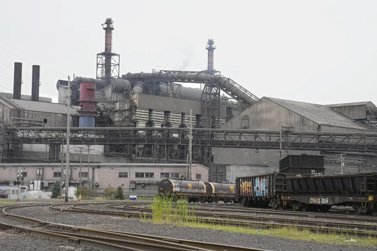 A portion of the Cleveland-Cliffs Works is pictured in Cleveland on Aug. 14, 2023. (Sue Ogrocki/AP Photo)