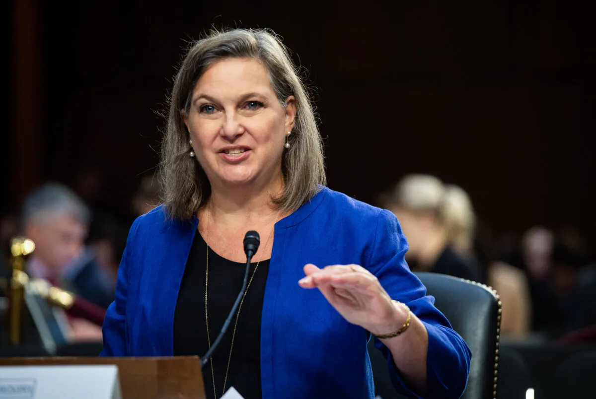 Deputy Secretary of State Victoria Nuland testifies before the Senate Intelligence Committee on Capitol Hill in Washington, on June 20, 2018. (Nicholas Kamm/AFP/Getty Images)