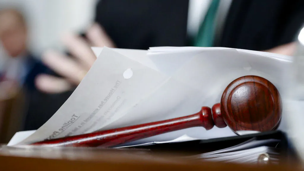 File photograph of a judge's gavel. (Andrew Harnik/Pool/Getty Images)