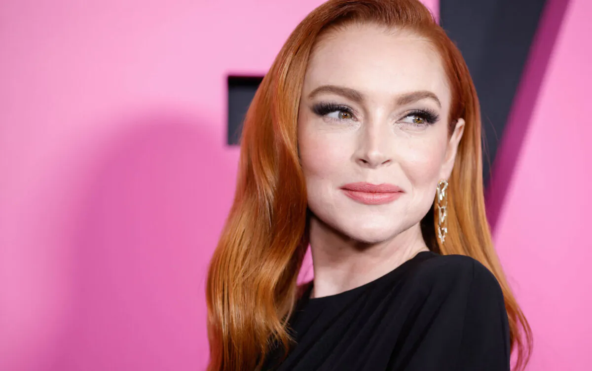 Lindsay Lohan arrives for the premiere of Paramount Pictures' "Mean Girls" at AMC Lincoln Square in New York on Jan. 8, 2024. (Kena Betancur/AFP via Getty Images)