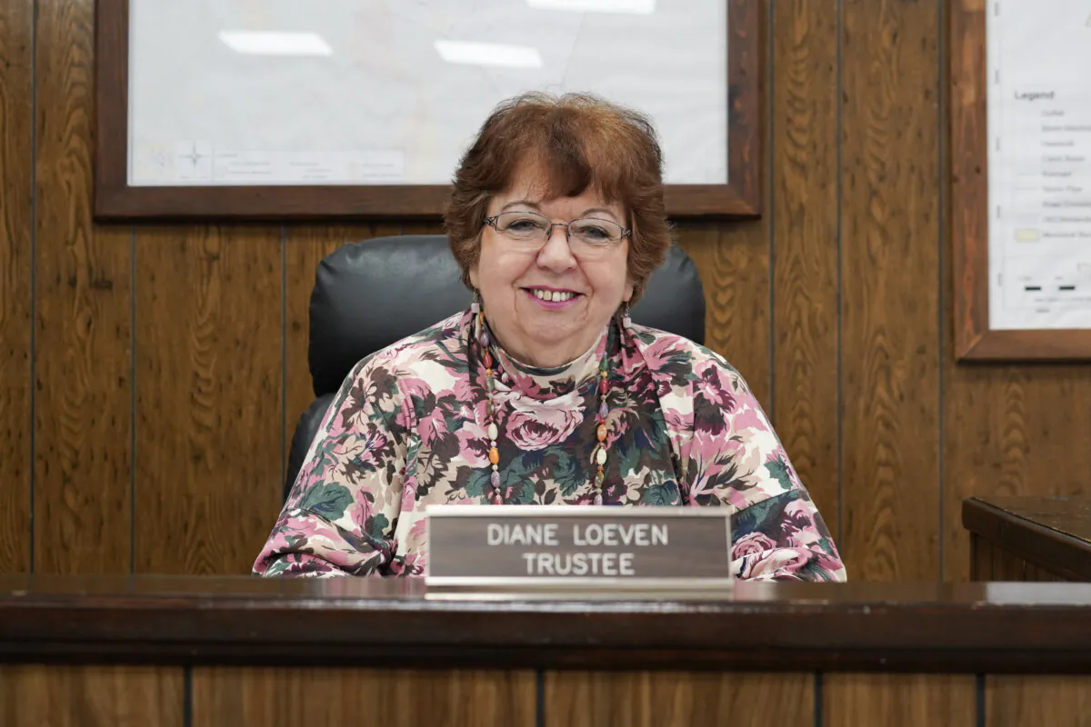 Otisville trustee Diane Loeven at the village hall in Otisville, N.Y., on Feb. 29, 2024. (Cara Ding/The Epoch Times)