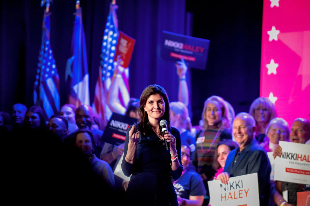 Republican presidential candidate, former U.S. Ambassador to the U.N. Nikki Haley speaks at her rally in Fort Worth, Texas, on March 4, 2024. (Emil Lippe/Getty Images)
