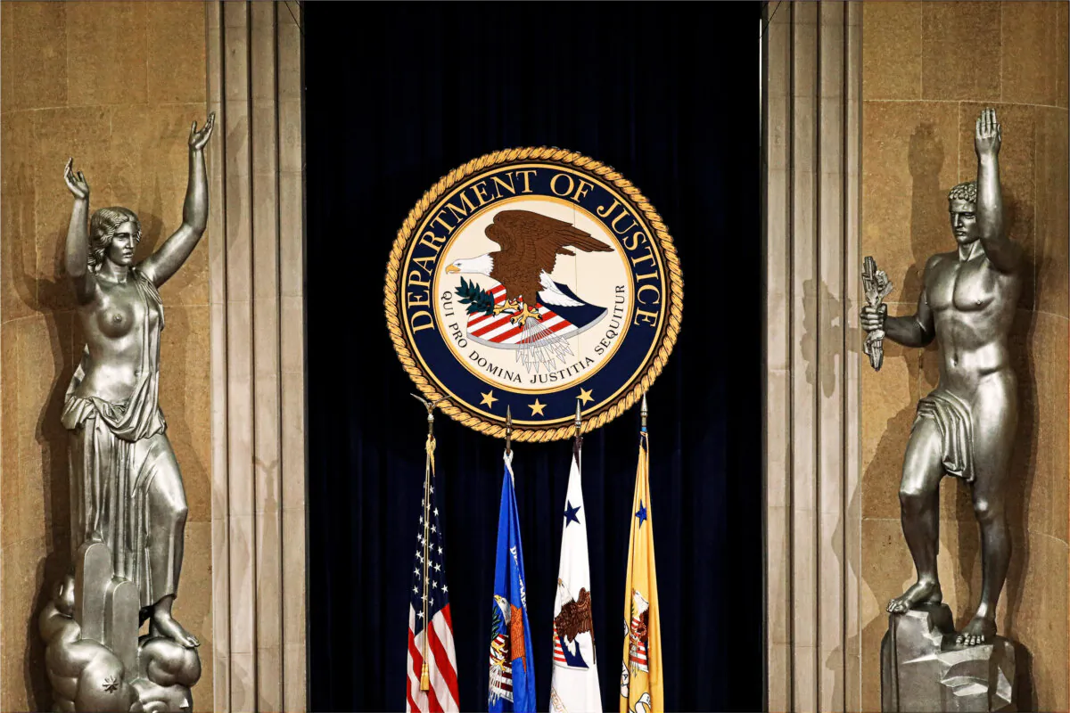 The Department of Justice in Washington, on Jan. 14, 2020. (Samira Bouaou/The Epoch Times)