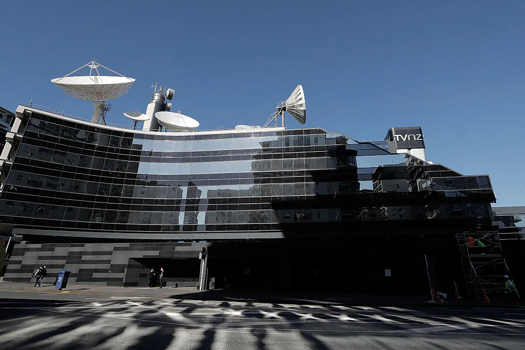 The TVNZ building on Victoria St West in Auckland, New Zealand on Aug. 17, 2016. (Fiona Goodall/Getty Images)