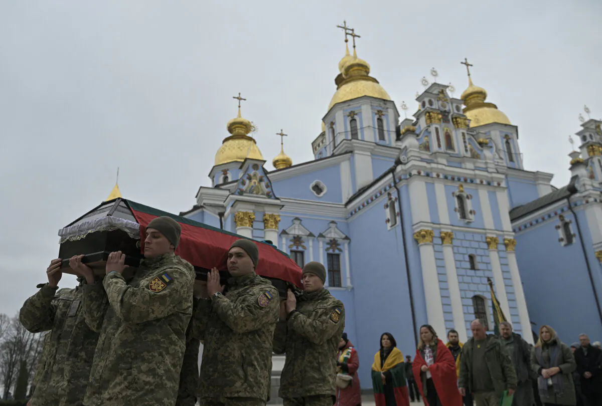 Michael’s Golden-Domed cathedral in Kyiv, Ukraine, on March 7, 2024, amid the Russian invasion of Ukraine. (TNS)