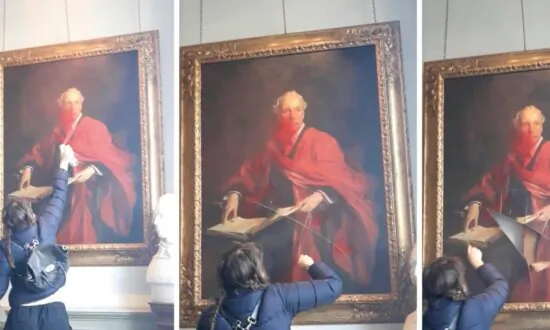 Palestine Action Activist Destroys Historic Painting of Lord Balfour