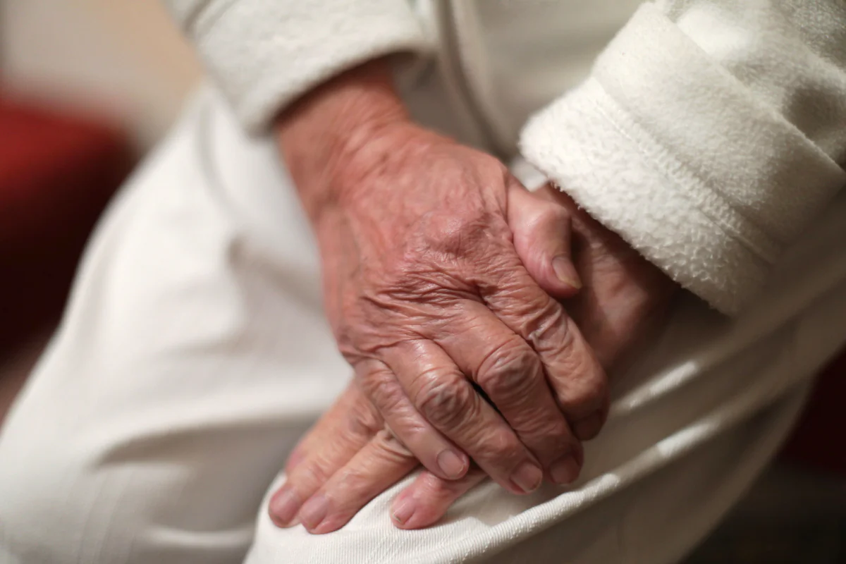 File photo of an elderly woman's hands dated Dec. 22, 2016. (Yui Mok/PA Wire)