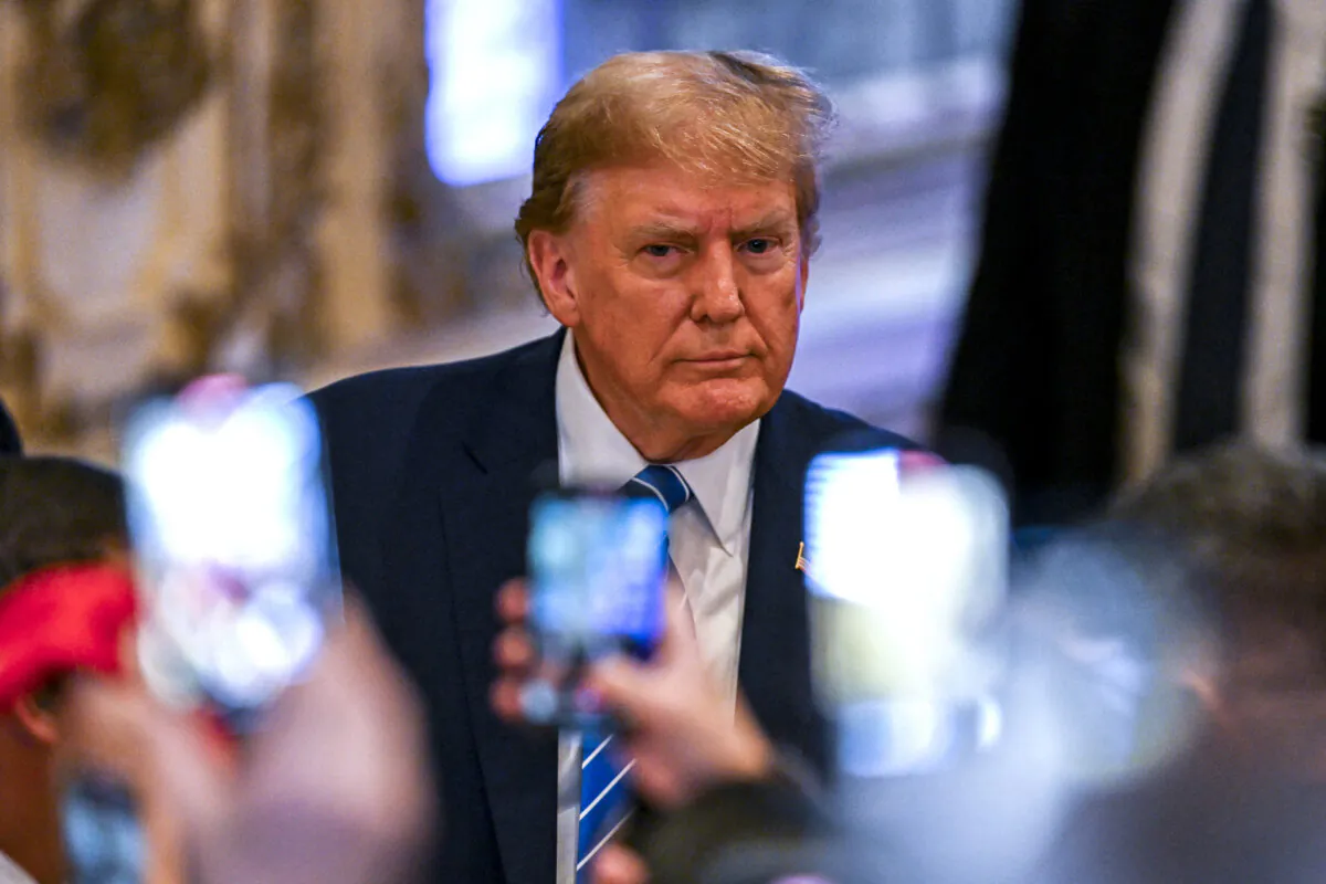 Former President and 2024 presidential hopeful Donald Trump attends a Super Tuesday election night watch party at Mar-a-Lago Club in Palm Beach, Fla., on March 5, 2024. (Chandan Khanna/AFP via Getty Images)