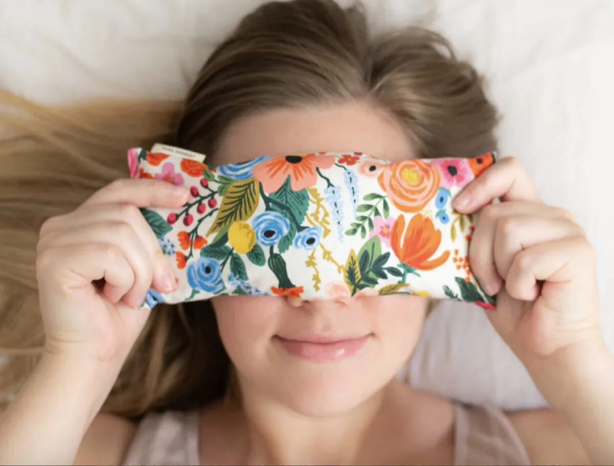 Dana Herbert's colorful eye pillows are filled with flaxseed and lavender to help with relaxation for travelers on the go. (Photo courtesy of Dana Herbert)