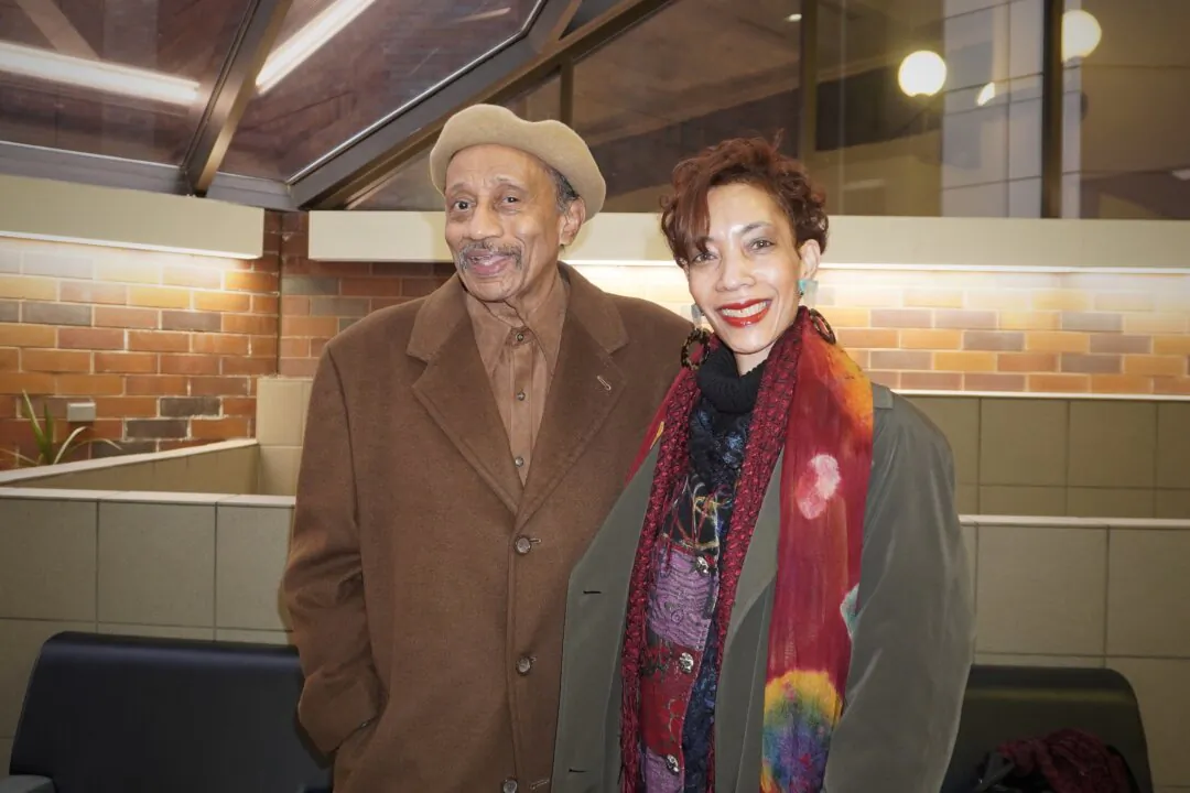 Hansel Stinson and Gail Cousins attended Shen Yun Performing Arts at the Center for Performing Arts at Governors State University in University Park on March 9, 2024. (Sherry Dong/The Epoch Times)