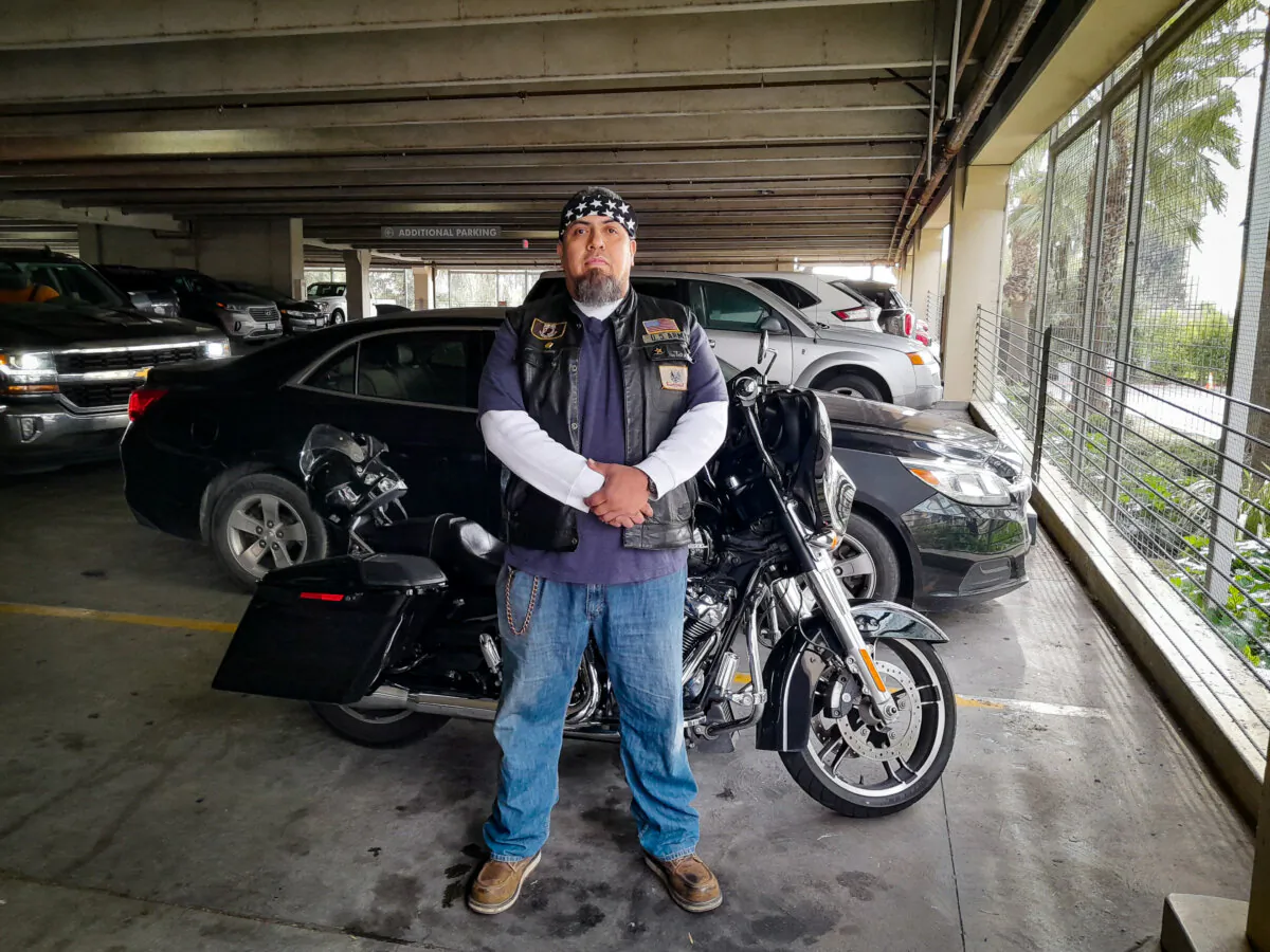 Saul, 48, a lifelong Republican from Madera, Calif., received the wrong ballot, meant for people with no party preference, to vote in the March 5 primary that did not include any Republican candidates. (Travis Gillmore/The Epoch Times)